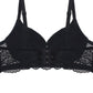 Push Up Velvet And Lace Bra