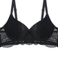 Push Up Velvet And Lace Bra