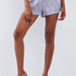 Lavender Circle Print Fine Accordion Pleaded Relaxed Fit Shorts