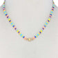 Evil Eye Charm Color Block Necklace