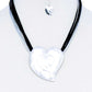 Fashion Triple Heart Pendant Necklace And Earring Set