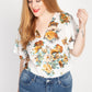Floral Print Front Warp Bodysuit
