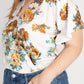 Floral Print Front Warp Bodysuit