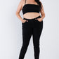 Plus Size Open Stripe Back Cami Strap Athletic Lounge Bra