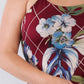 Plus Size Criss-cross Open Back Mini Floral Print Dress