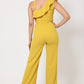 One Shoulder Ruffle Jumpsuit