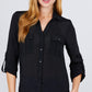 3/4 Roll Up Sleeve With Pocket Woven Shirts