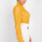 Ruffle Mock Neck Lace Top
