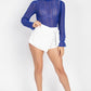 Ruffle Mock Neck Lace Top