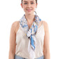 Fashion Small Floral And Stripe Pattern Silky Scarf
