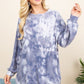 Ultra Cozy Tie Dye French Terry Brush Oversize Casual Pullover