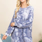 Ultra Cozy Tie Dye French Terry Brush Oversize Casual Pullover