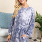Ultra Cozy Tie Dye French Terry Brush Oversize Casual Pullover