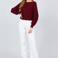 Dolman Sleeve Boat Neck Sweater