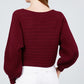 Dolman Sleeve Boat Neck Sweater