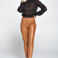 Pleated Chiffon Mock Neck Blouse