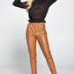 Pleated Chiffon Mock Neck Blouse