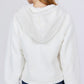Zipper Detail Faux Fur Hoodie