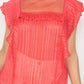 Short Sleeve Ruffle Shadow Top
