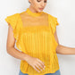 Short Sleeve Ruffle Shadow Top