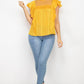 Short Sleeve Ruffle Shadow Top