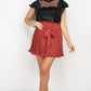 Short Sleeve Ruffle Shadow Top