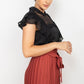 Short Sleeve Ruffle Shadow Top