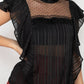 Short Sleeve Ruffle Shadow Top