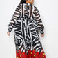 Zebra Printed Maxi Dress