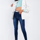 Tiffany Blue Cropped Knit Long Sleeve Sweater