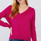 V-neck Back Cross Sweater