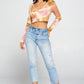 Long Sleeve Tie Dye Crop Top