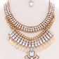 Chunky Antique Boho Bohemian Statement Necklace Earring Set
