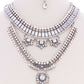 Chunky Antique Stone Boho Bohemian Statement Necklace Earring Set
