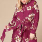 Floral Woven Button-down Collared Shirt Dress