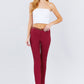 Belted Textured Long Pants