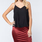Jewel Strap Satin Midi Skirt