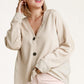 Linen Blend Button Down Cardigan With High Low Hem