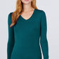 Cotton Jersey V-neck Top