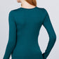 Cotton Jersey V-neck Top