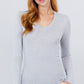 Cotton Jersey V-neck Top