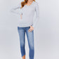 Cotton Jersey V-neck Top