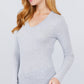 Cotton Jersey V-neck Top