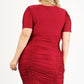 Plus Size Solid Bodycon Mini Dress