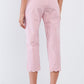 Red & White Striped High Waist Scalloped Hem Summer Capri Pants