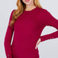 Crew Neck Sweater W/rivet Button
