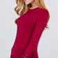 Crew Neck Sweater W/rivet Button
