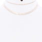 Herringbone Rhinestone Chain 2 Layered Necklace Earring Set