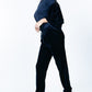 Tiered Velvet Ruffle Sleeve Pullover Crewneck Top