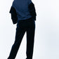 Tiered Velvet Ruffle Sleeve Pullover Crewneck Top